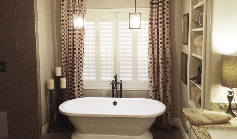 Polywood Shutters in Atlanta Bathroom